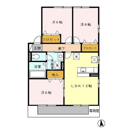 リビングタウン大平台C 間取り