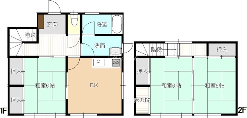 磐田市上新屋貸家 間取り