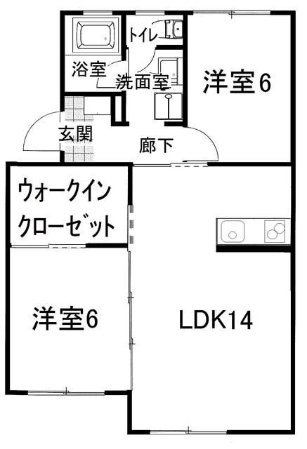 ボヌール片岡Ⅱ 間取り