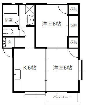 ボヌールⅡ  間取り