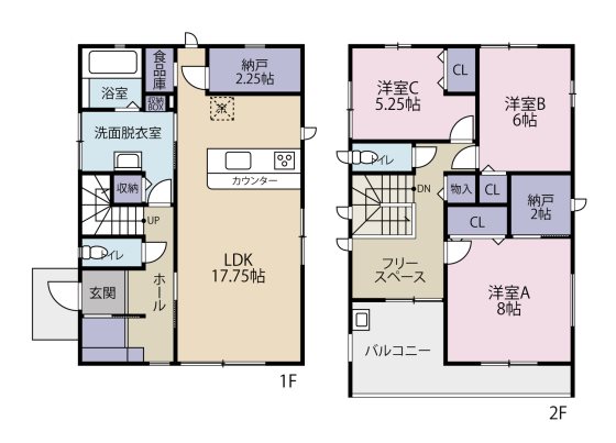 鹿谷町貸家 間取り
