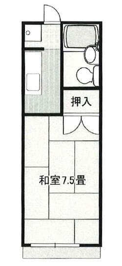 花川コーポ 間取り