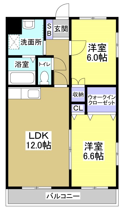 ブライトリー染地台Ⅱ 間取り