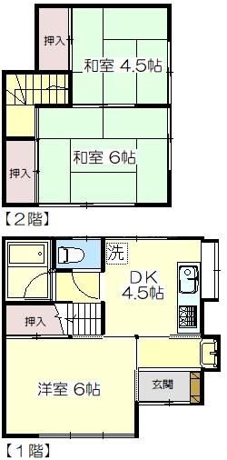 富士見町３丁目貸家 間取り