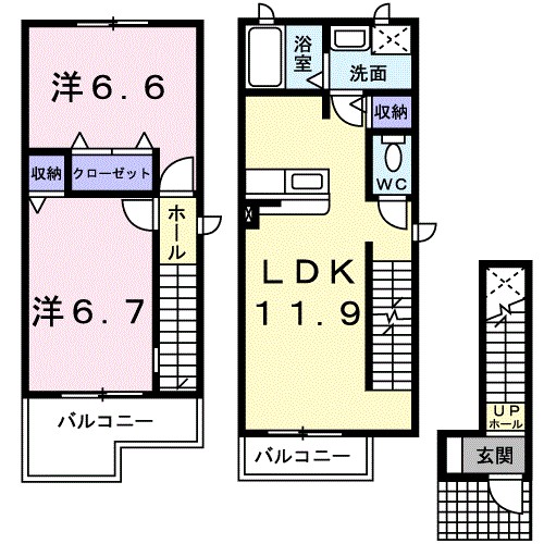 ウエストパレスⅡ 間取り