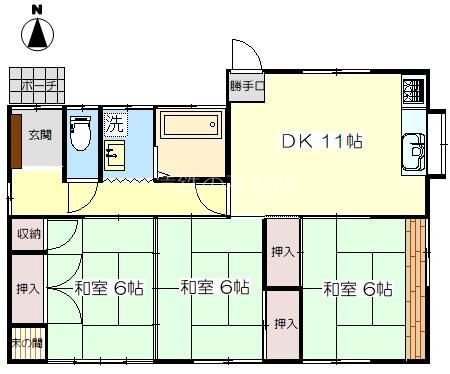 国府台本町貸家 間取り