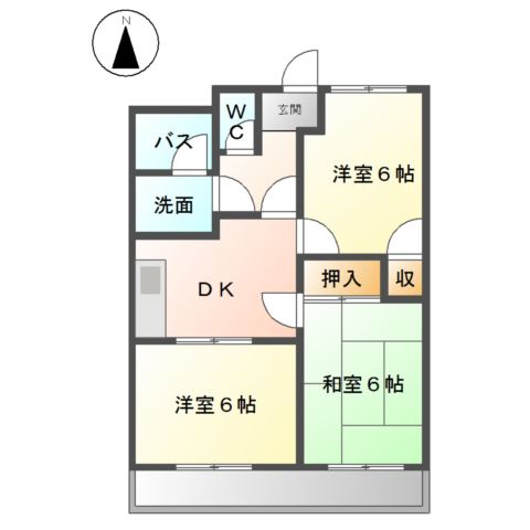 ハイツ新都田 間取り