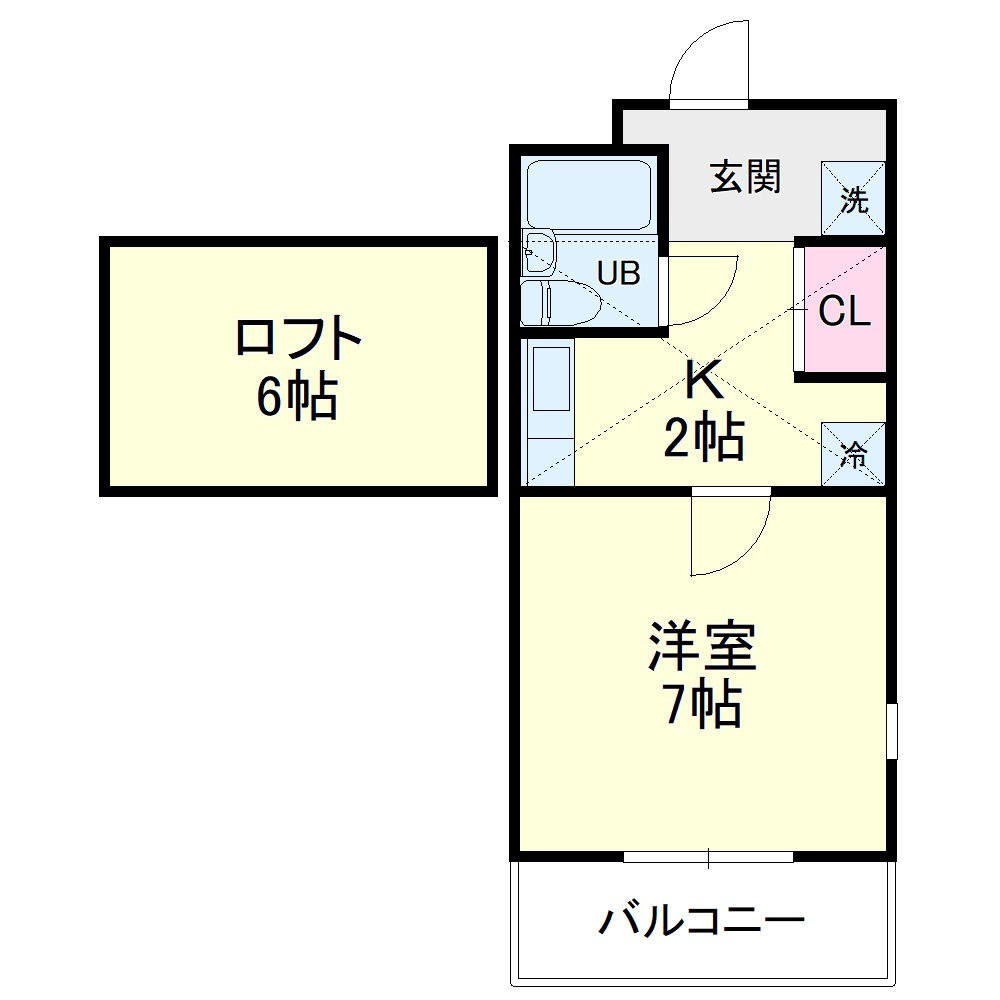 元魚ロイドアパートＢ 間取り