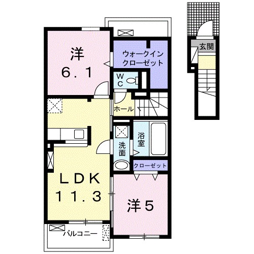 櫂・ハナミズキⅠ 間取り
