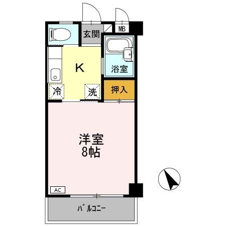 棒屋第2城北ハイツ 間取り