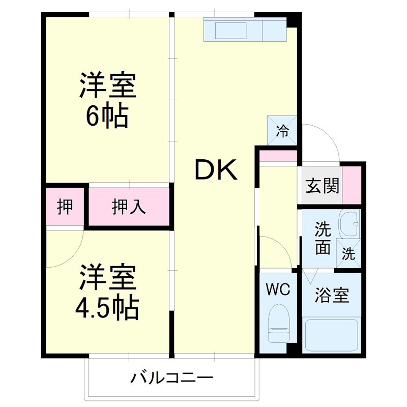 コーポ若葉Ⅲ 間取り