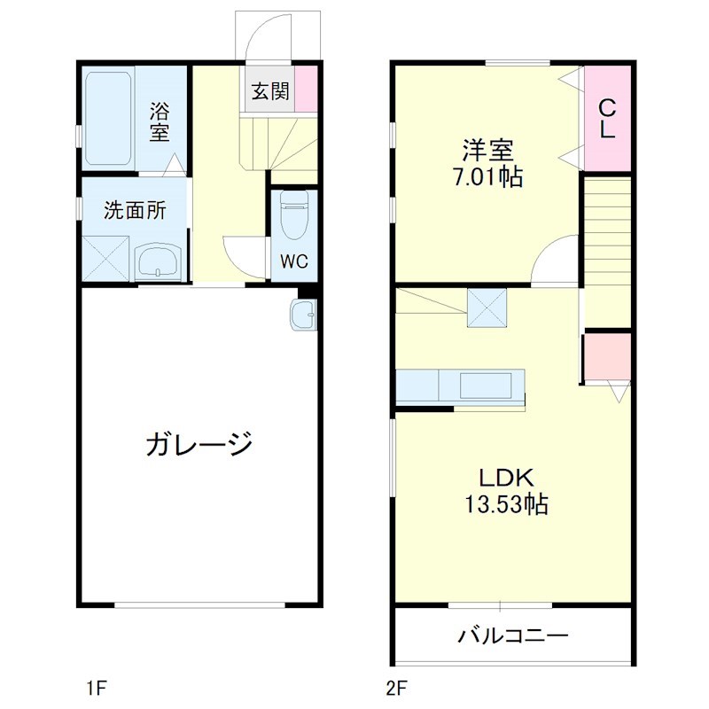 ガレージルビナスＡ 間取り