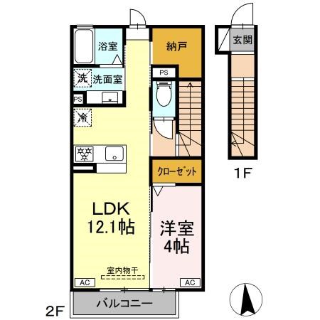 (仮称)D-ROOM北島町 間取り