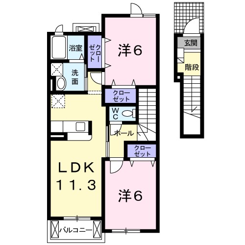 ＲＩＶＡＢＩＧ　Ⅱ 間取り