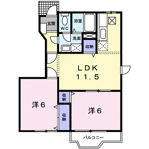 サンクローレⅠ 間取り