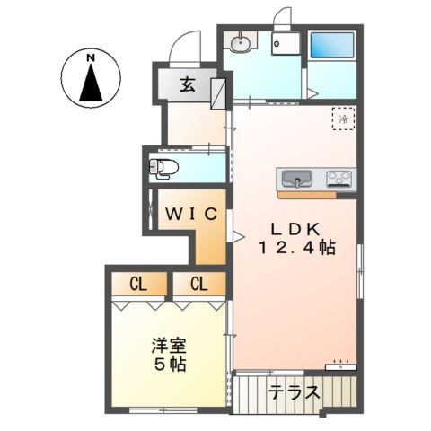 クレッセント若林Ｂ 間取り