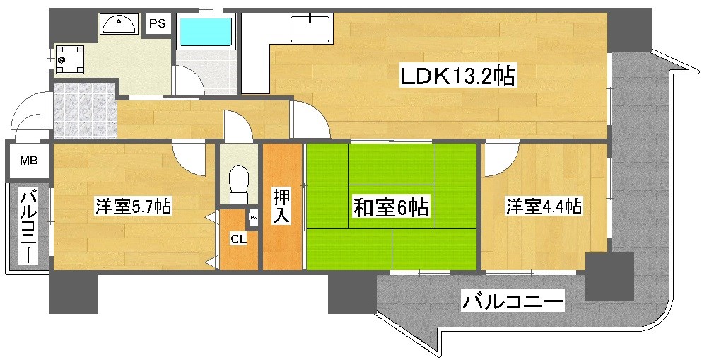 クリアクレセント住之江 間取り