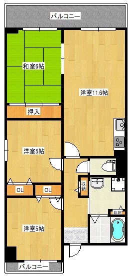 間取り 南海グランドコート住之江公園 間取り図