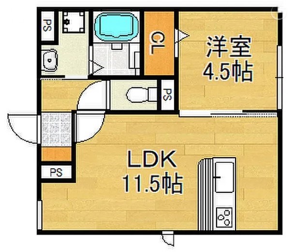 間取り エスポワール東加賀屋 間取り図