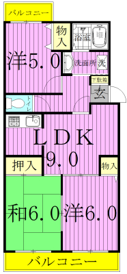 パールメゾン鏑木 105号室 間取り