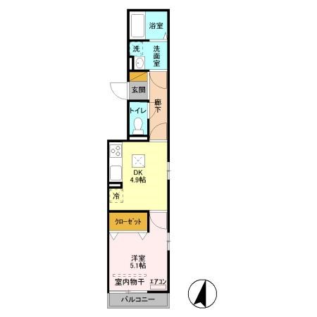 アークフォレスト 102号室 間取り