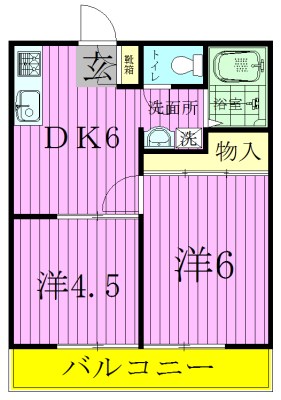 グレース松戸Ａ 101号室 間取り