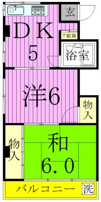 ジュネパレス新松戸第７ 501号室 間取り