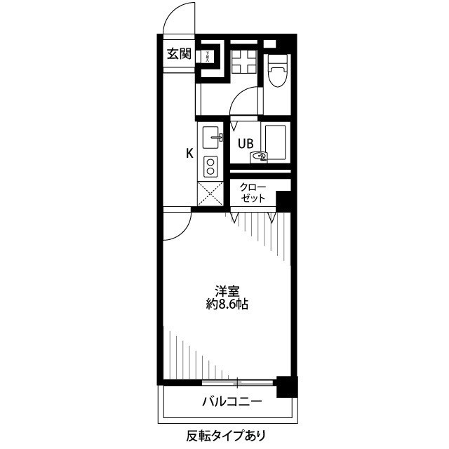 アンプルールフェール豊四季Ⅰ  206号室 間取り