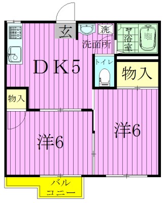 ミウラハイツ90 202号室 間取り