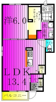 ウィルⅡ 101号室 間取り