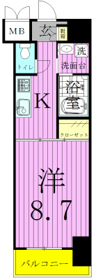 Ｍ&rsquo;ｓ-ＧＯＮ 402号室 間取り