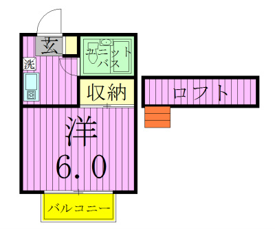 ノーリーズン松戸 204号室 間取り