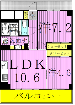 メープルガーデン 301号室 間取り