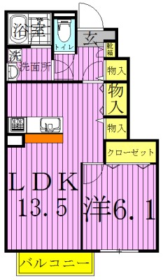 Manoir　Louer～マノワール　ルーエ～ 102号室 間取り