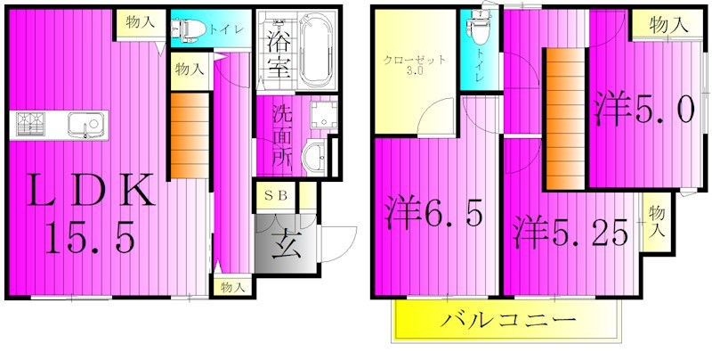 ベルリード流山Ⅱ 間取り