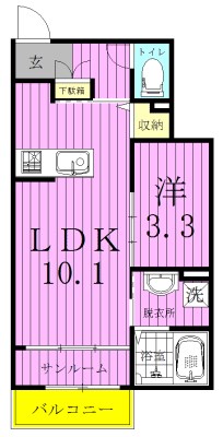 リヴィエールＡ 102号室 間取り