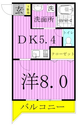 コンブリオ柏 103号室 間取り