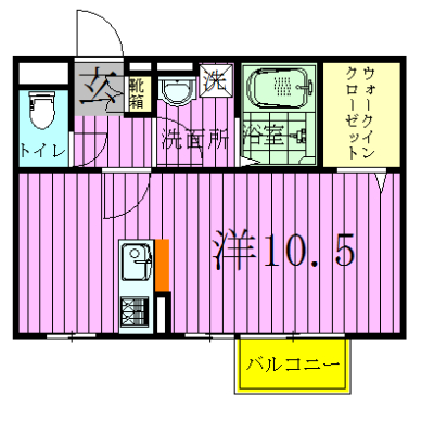 モナリエ古ヶ崎Ⅱ 202号室 間取り