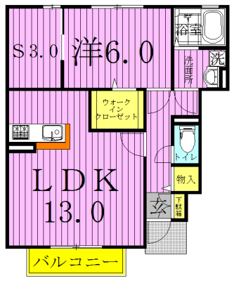 シンフォニー　Ｄ 103号室 間取り
