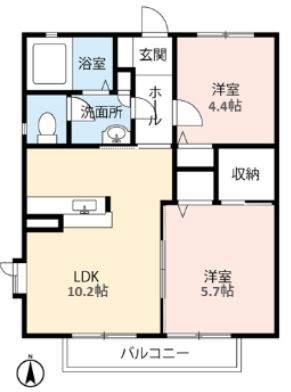 カーサ馬橋Ｃ 202号室 間取り