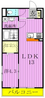 リブリ・ル　リス 301号室 間取り