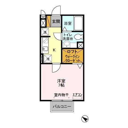 サンモールＳ 202号室 間取り