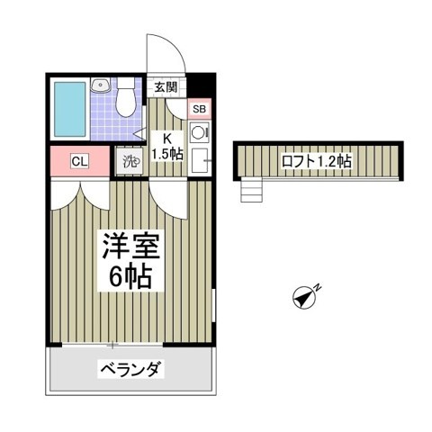 ジュネパレス松戸第１４６－Ｂ 201号室 間取り
