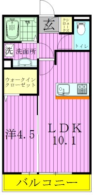 コンフォールドミール北松戸 103号室 間取り