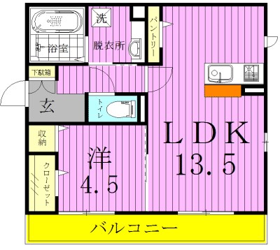 虹色 101号室 間取り