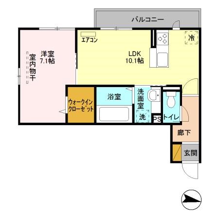 虹色 303号室 間取り