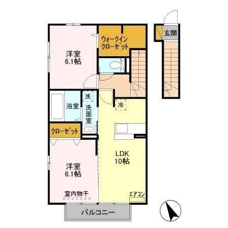 ラフォーレ塚崎 205号室 間取り