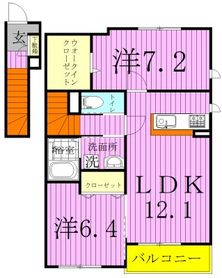 パルク・アヴェニュＡ 201号室 間取り