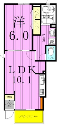 101号室 間取り