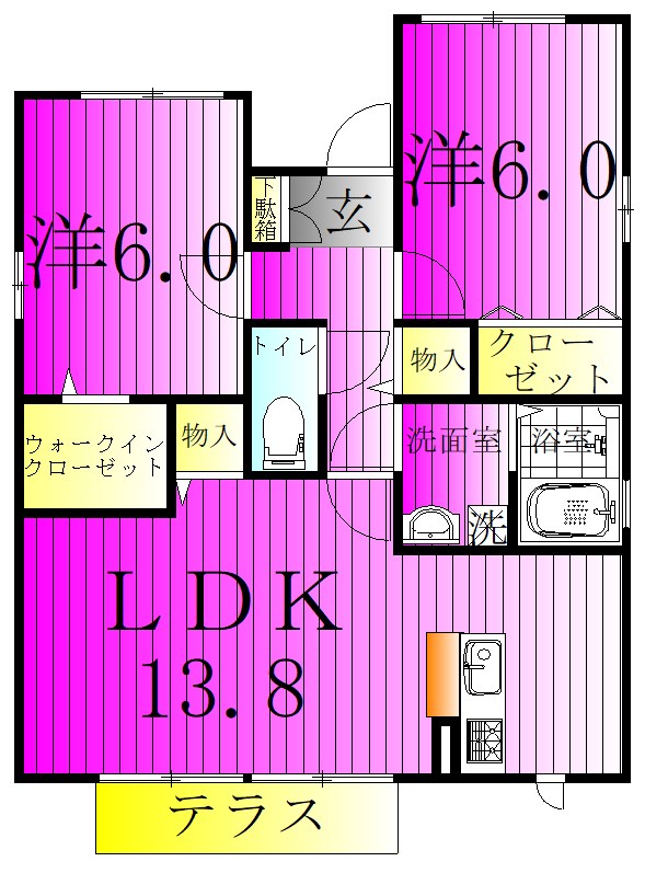 グリーンフォレストＢ 間取り